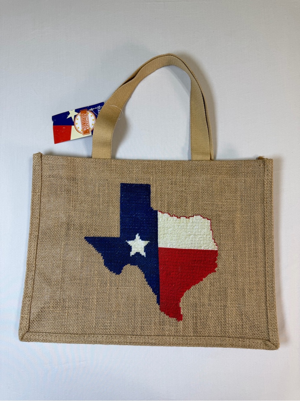 Texas Burlap/Jute Tote Bag – New with Tags